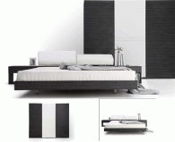 Спален комплект в черно и бяло