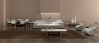 Модерен диван тройка 233/106/70см в бяло