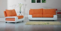 Стилен двоен диван с фотьойл